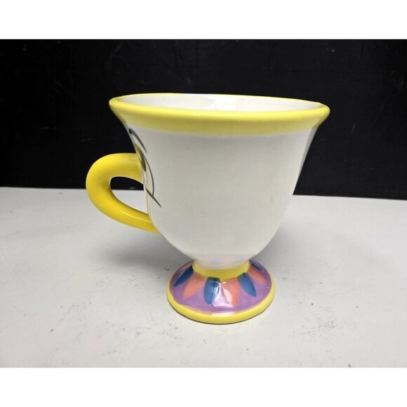 Disney Beauty and the Beast Chip Mug Footed Ceramic Pedestal Figural Tea Cup - Picture 3 of 13